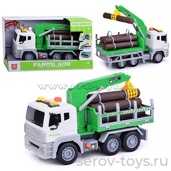 Машина инерц 1:12 WY840A Лесовоз свет звук Wenyi