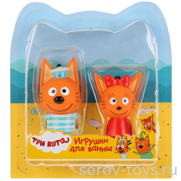 Набор для ванной Три кота STFT1809-08BL-TC Карамелька+Коржик пластизоль на блистере Капитошка (в сетке)