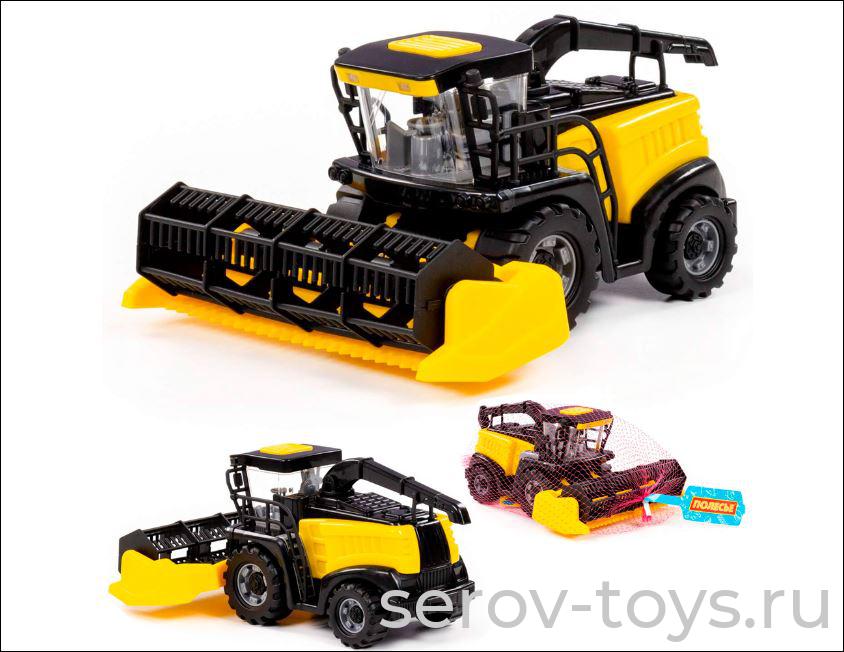 Комбайн 93639 "Полесье" №1 инерционный желтый в сеточке  ПОЛЕСЬЕ