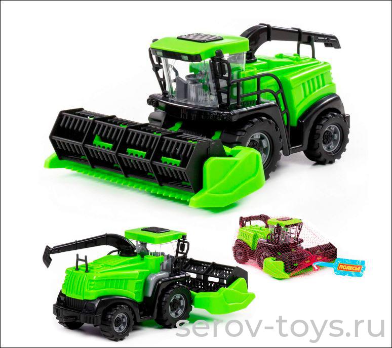 Комбайн 93974 "Полесье" №1 инерционный зеленый в сеточке ПОЛЕСЬЕ