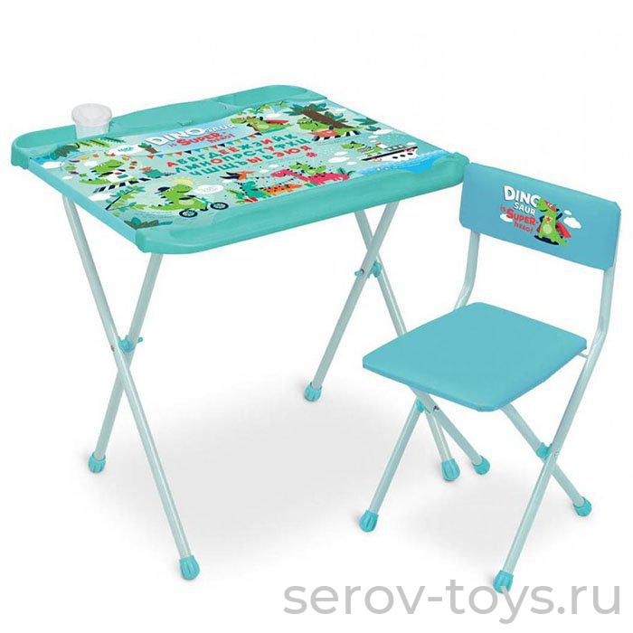 Набор мебели для детей КНД2-4 С динозавриком с пеналом Ника 197-834