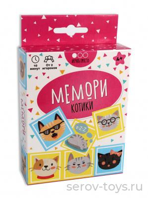 Игра настольная Мемори ТК001 Котики 4+ карточная в кор