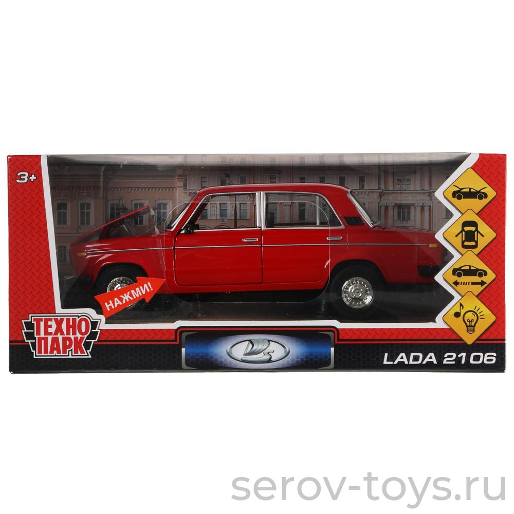 Модель Технопарк LADA 2106 VAZ-2106-R Красная свет звук 18,5см в кор