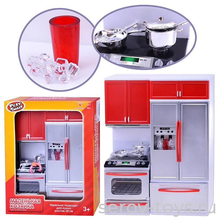 Набор Кухня 2137 Маленькая хозяйка (с холодильником для барби) свет звук в кор
