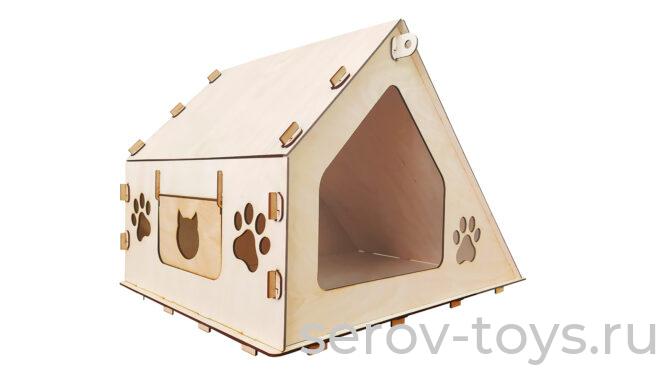 Конструктор дерев Н-32 Домик для кошек №1 54 дет Pollika