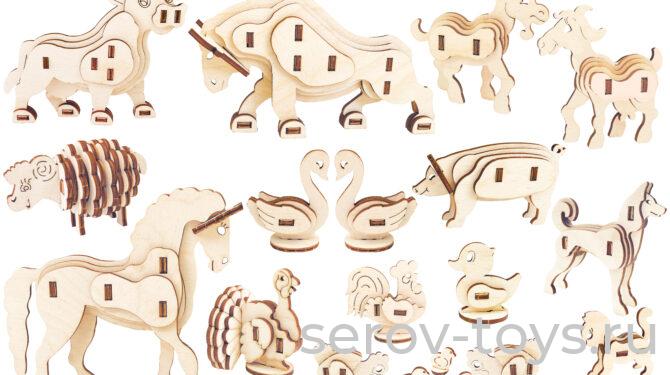 Конструктор дерев М-01 Домашние животные 231 дет Pollika