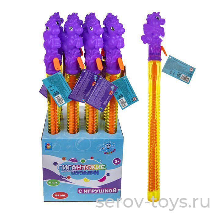 Мыльные пузыри Т19958 Мы-шарики! Гигантские с раскладным эл. колба Единорог 165мл 1toy