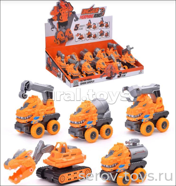 Машина  Динозавр 5050-5 трансформируется 10шт в кор