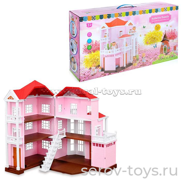 Дом для животных 3-х этажный 1513 Моя счастливая семья ( без мебели и фигурок)