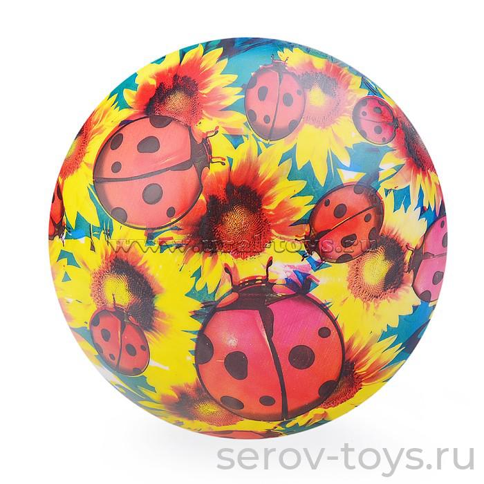 Мяч 20см U036503Y Божьи коровки на ромашках