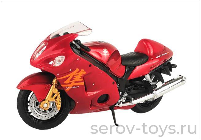 Модель 1:18 мотоцикла Suzuki Hayabusa красный 12828PW