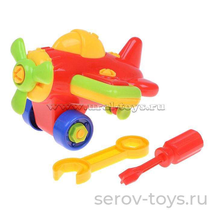 Конструктор 1274 Самолет с отверткой  в пак