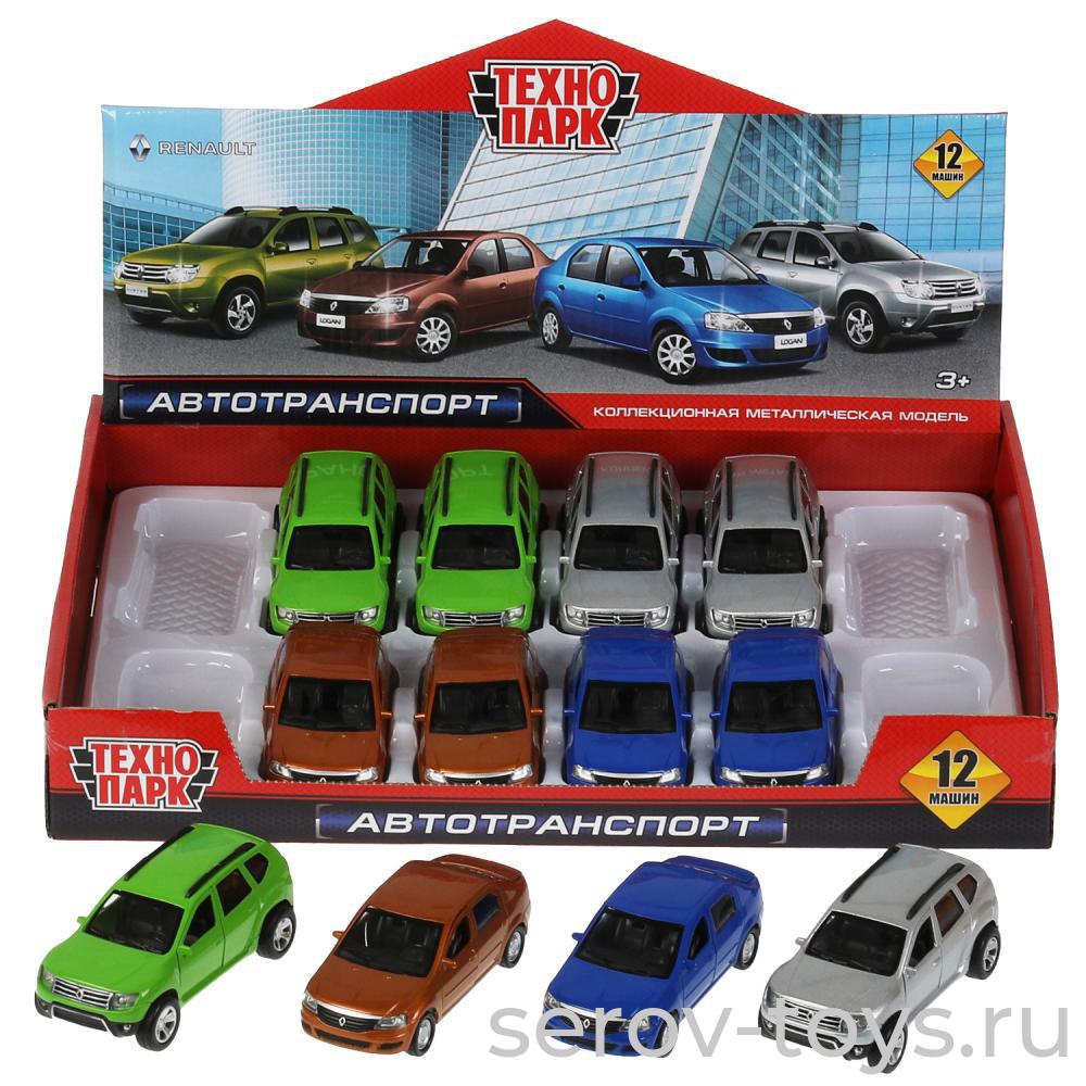 Модель Технопарк Renault Logan-Renault Duster LOGANDUSTER-12DB12-MIX в кор 12шт