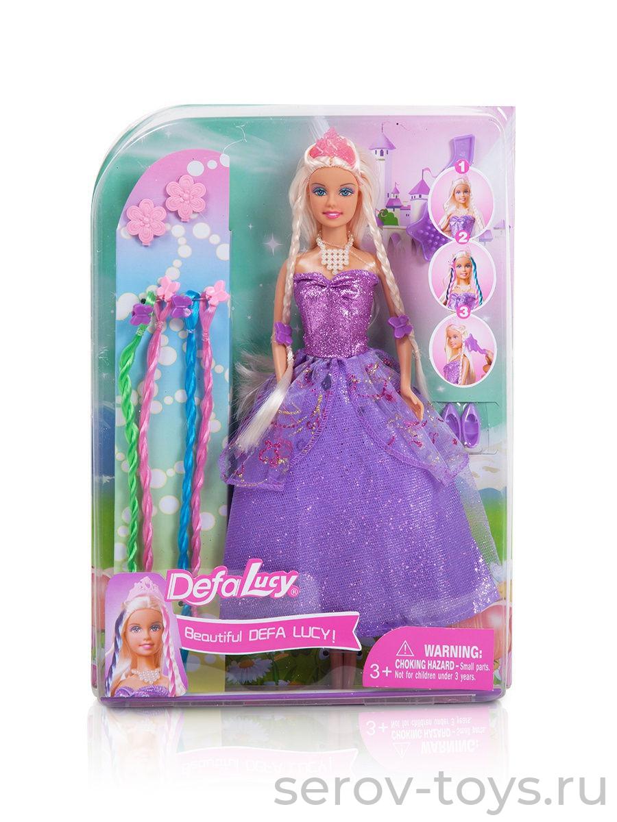 Кукла Люси 8182 AF яркая модница с прядями и аксесс на блистере