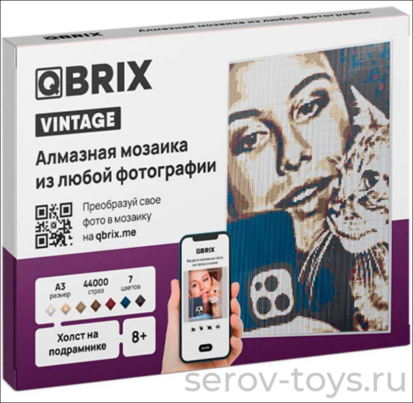 Набор ДТ Алмазная мозаика из фотографии VINTAGE А3 ФРЕЯ & QBRIX 8+ на подрамнике в кор ФРЕЯ&QBRIX