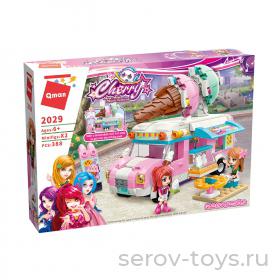 Конструктор Qman 2029 Розовый мир 388дет Фургончик мороженщика