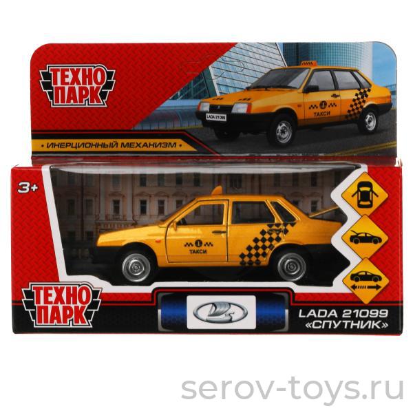 Модель Технопарк LADA 21099 Спутник 21099-12TAX-YE Такси в кор