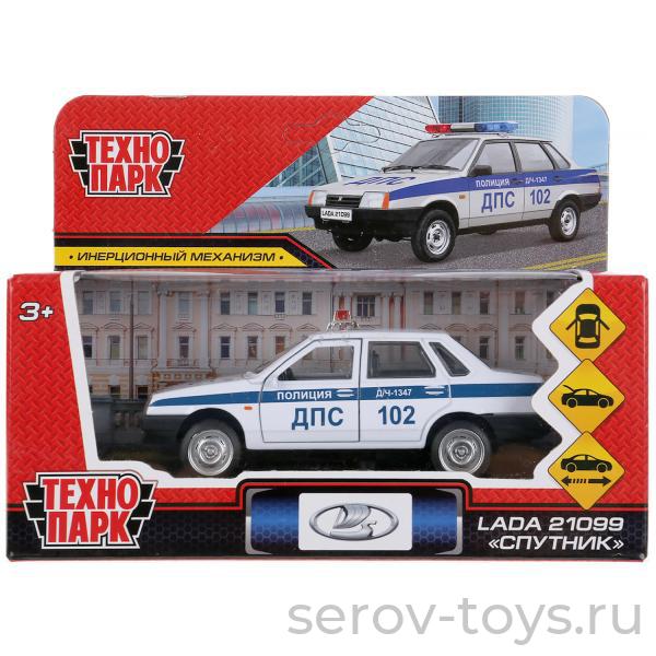 Модель Технопарк LADA 21099 Спутник 21099-12POL-WH Полиция белая в кор