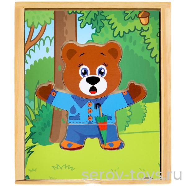 Игра-одевашка W0127 Мишка в кор Буратино