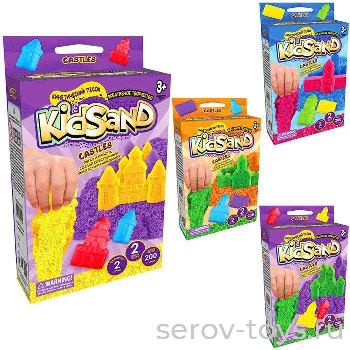 Набор ДТ Кинетический песок KidSand в коробке 200 г 2 цвета KS-05 Danko Toys