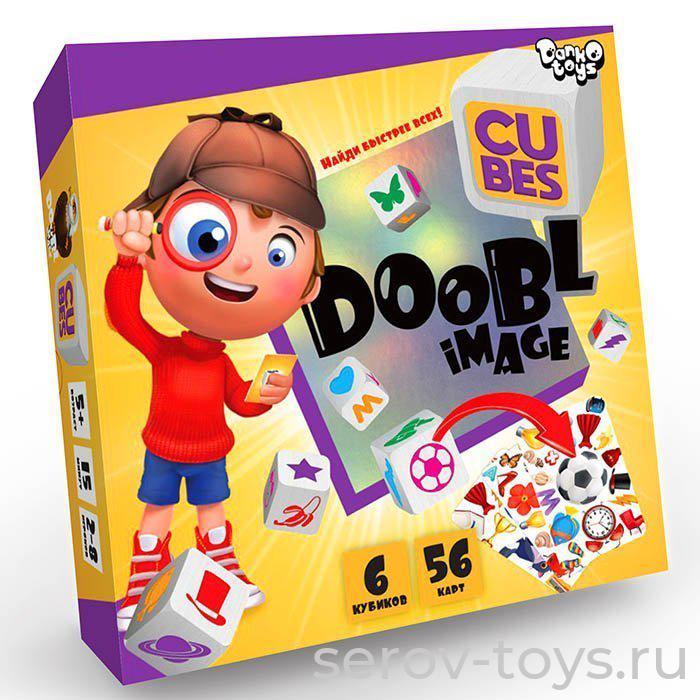 Игра Двойная картинка Doobl Image CUBE 6 кубиков и 56 карточек 5+ DBI-04 Danko Toys