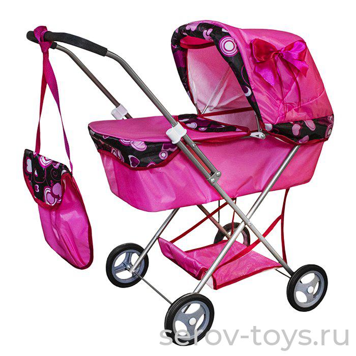 Коляска д/кукол Классика-11 КР615 с рис, сумка, поддоном Стройтехсервис