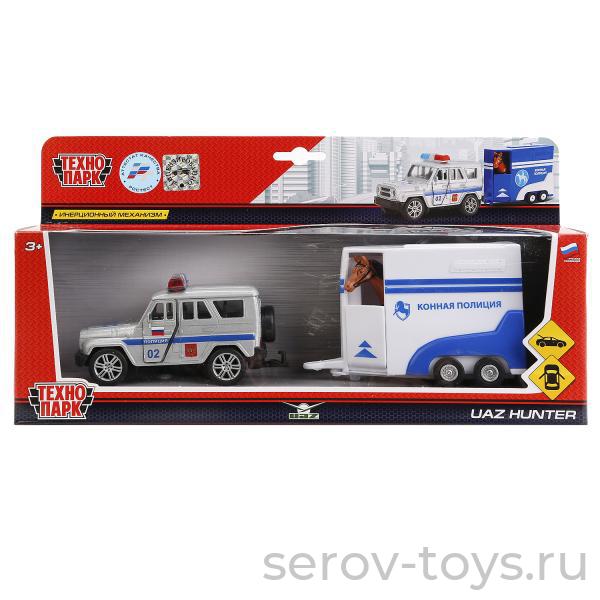 Модель Технопарк UAZ HUNTER  + Фургон с лошадью SB-16-68+HT-WB в кор