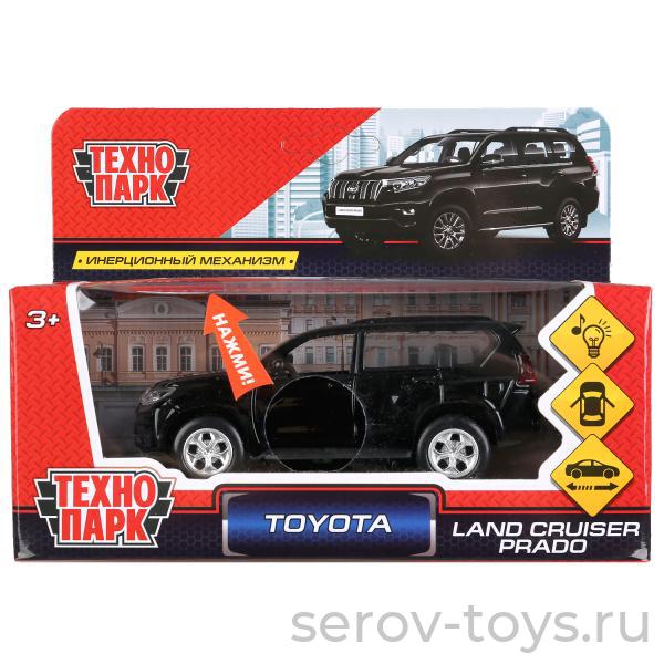 Модель Технопарк TOYOTA PRADO Черная PRADO-BK-SL свет звук в кор