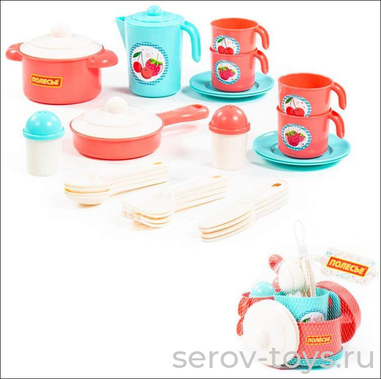 Набор посуды Настенька V3 79930 на 4 персоны (28 элементов) в сетке ПОЛЕСЬЕ