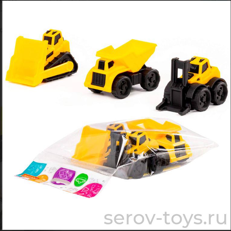 Набор строительной техники Мини 47981 3 штуки в пак ПОЛЕСЬЕ