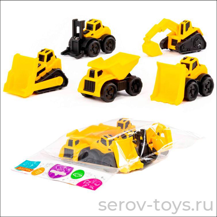 Набор строительной техники Мини 47974 5 штук в пак ПОЛЕСЬЕ