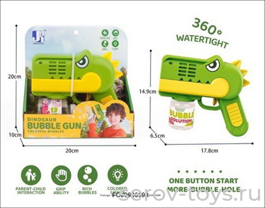 Генератор для мыльных пузырей P81648 Крокодил без жидкости Зеленый FCJ0986998 в кор