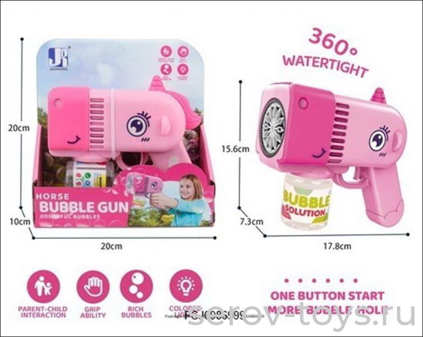 Генератор для мыльных пузырей P81658 Единорог без жидкости Розовый FCJ0986999 в кор