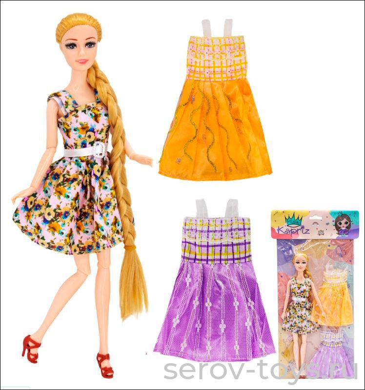 Кукла YSYY0920A с набором платьев в пак Miss Kapriz