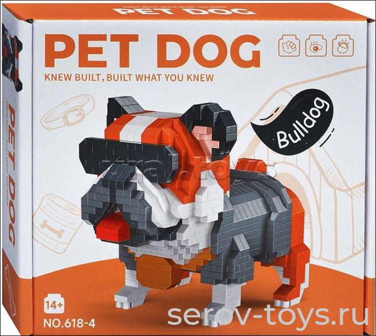 Конструктор 3D 618-4 Бульдог на стиле 1100 дет в кор