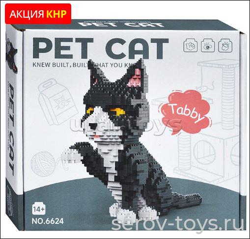 Конструктор 3D 6624 Черно-белый кот 1300дет в кор