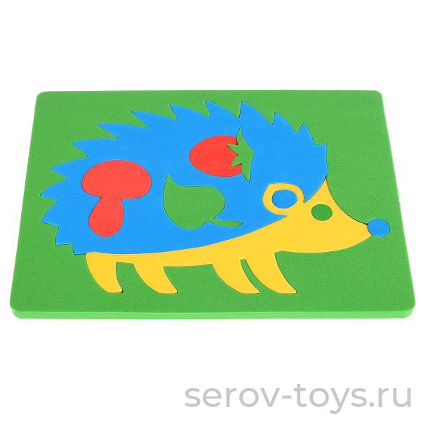 Мягкий пазл Ёжик 9 дет в пак с хедером Умка