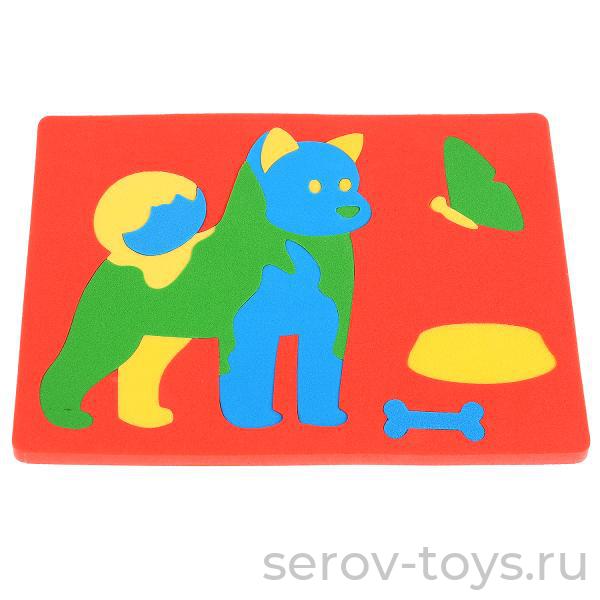 Мягкий пазл Собачка 15 дет в пак с хедером Умка