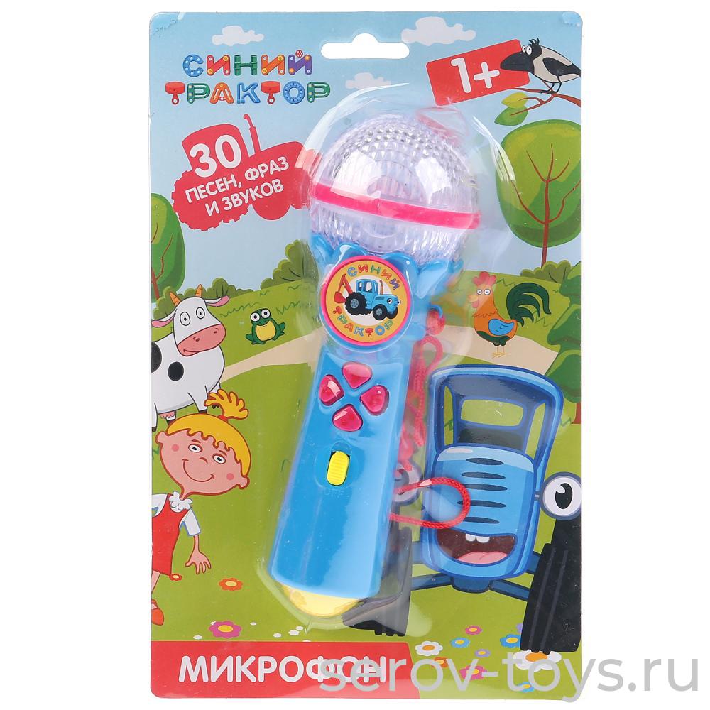 Микрофон Синий трактор B1902156-R19 на бат на листе Умка****