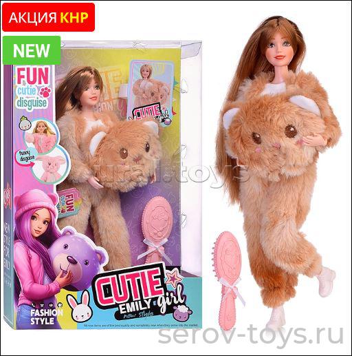 Кукла Эмили QJ158D в костюме котика в кор