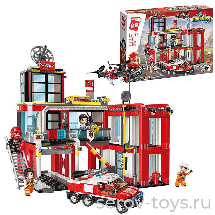 Конструктор Qman 12014 Пожарные 693дет Пожарная станция