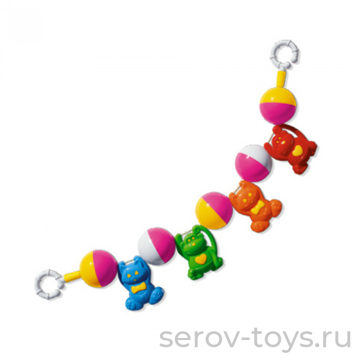 Подвеска на кроватку 01518 обезьяна и кот с бол.шарами Стеллар