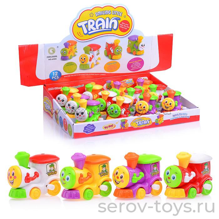 Игрушка заводная 632A Паровозик 12шт в кор