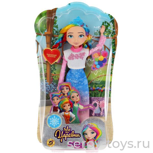 Кукла Аленка 5PR-ALYONKA29-RH-B с радужными волосами Царевны 29см на блистере Карапуз
