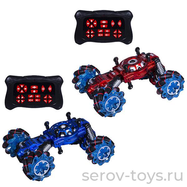 Wincars Машина р/у YK-2033-red Акробат на катках  ездит боком звук свет USB-зарядка в кор