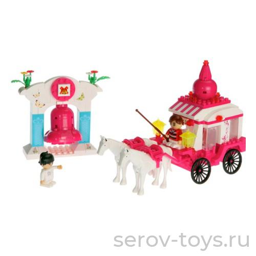 Конструктор БанБао 6107 Лошадь с каретой 328дет