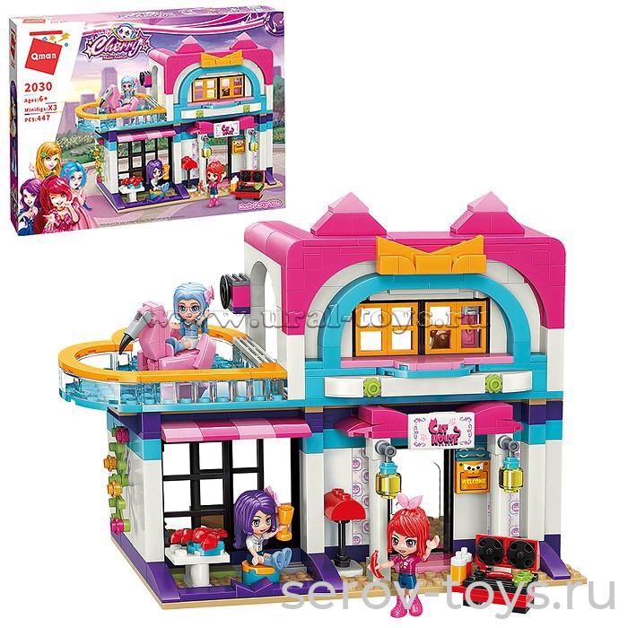 Конструктор Qman 2030 Розовый мир 447дет Музыкальная вечеринка