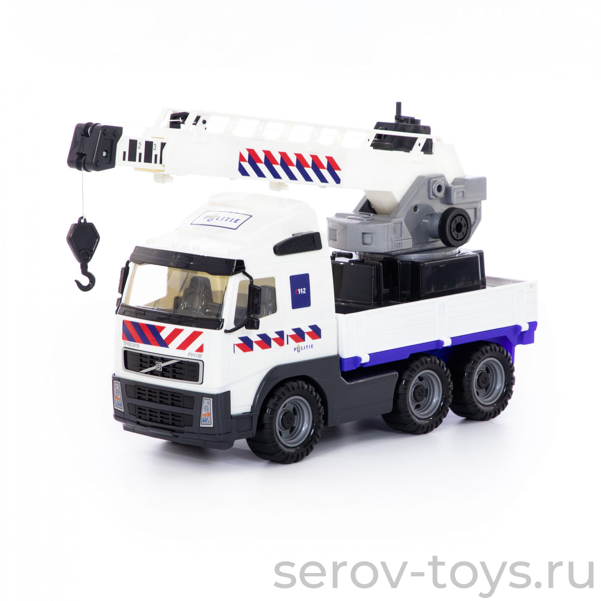 Автомобиль кран с поворотной платформой VOLVO 77318 полицейский  ПОЛЕСЬЕ