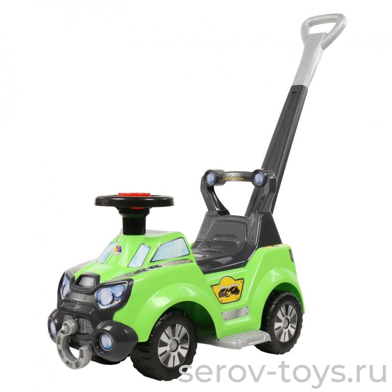 Каталка  автомобиль Сокол 48165 с ручкой и подножкой ПОЛЕСЬЕ