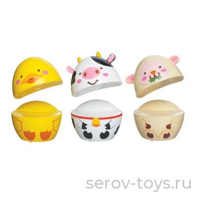 Веселые зверушки 70036 (Цыпленок,Коровка,Овечка)